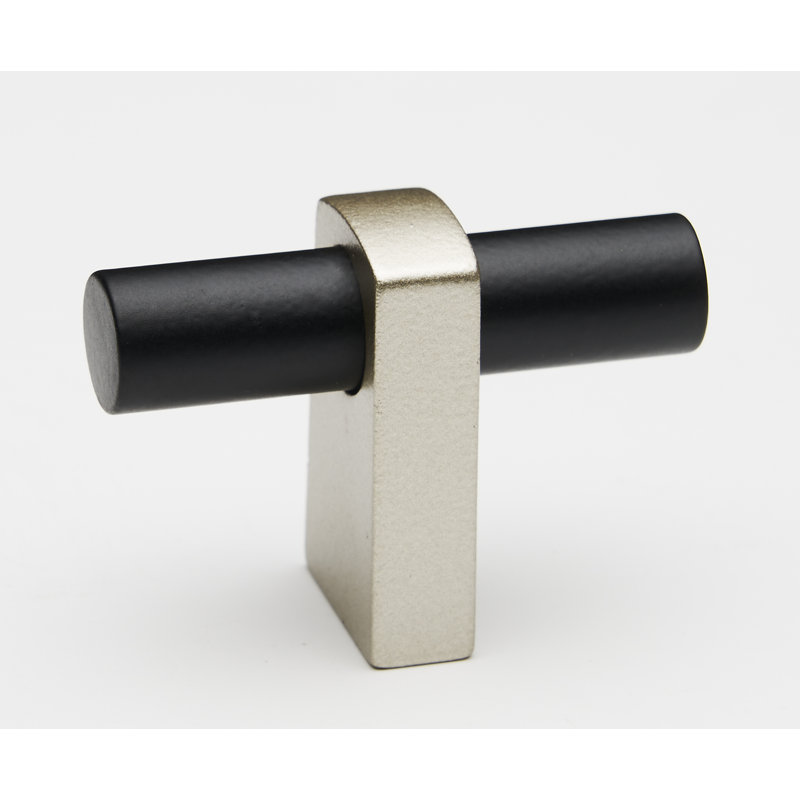 Poignée barre Vita Bella 1,75 po, Nickel mat / noir mat