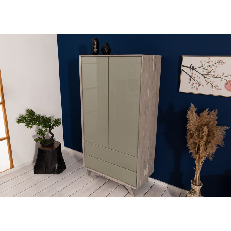 Tromso 2 Door Solid Wood Wardrobe