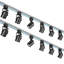 Éclairage sur rail à DEL 6,5 W, 3 000 K, 470 lm, blanc chaud, éclairage sur rail à intensité variable de type H, CRI85 + luminaire à angle d'inclinaison réglable pour véritable détail, paquet de 12, noir
