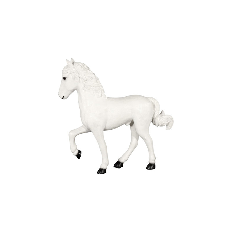 Sculpture de poney, marche, manteau de gel