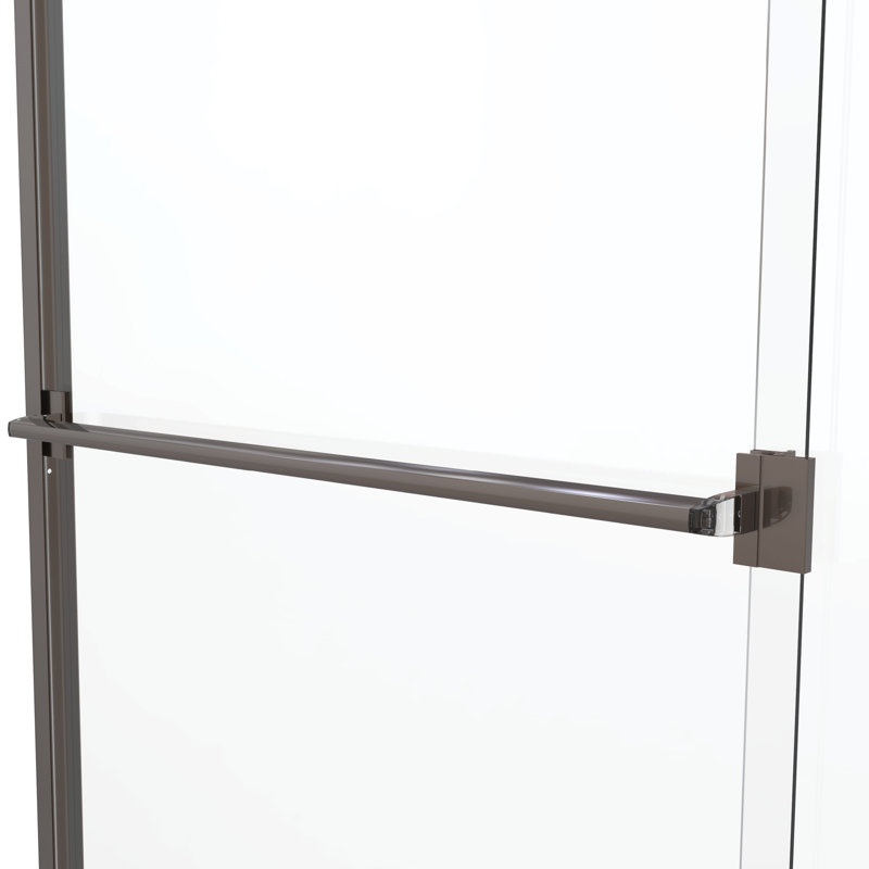 Porte de douche demi-cadre Classic sans cadre de l 43 à 47 po x H 70, Obscur, Bronze huilé