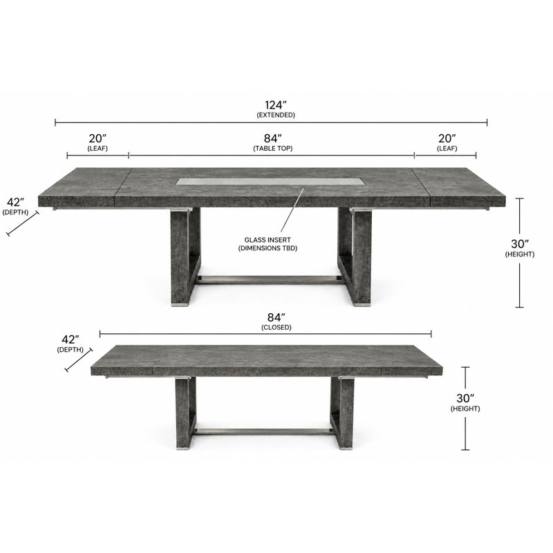 Table de salle à manger Novo, Gray