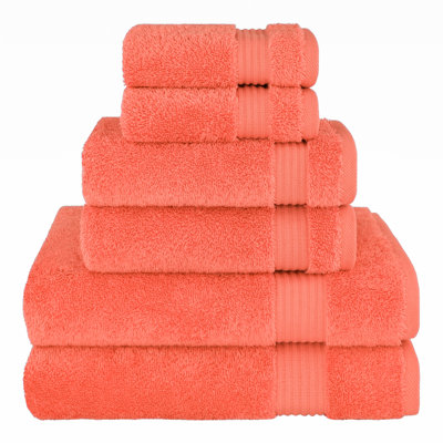 100% Cotton Luxury Turkish  6 Piece Bath Towel Set, Super Soft and Absorbent