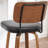 Upholstered Swivel Bar Stool with Wood Frame-113262447-113262444