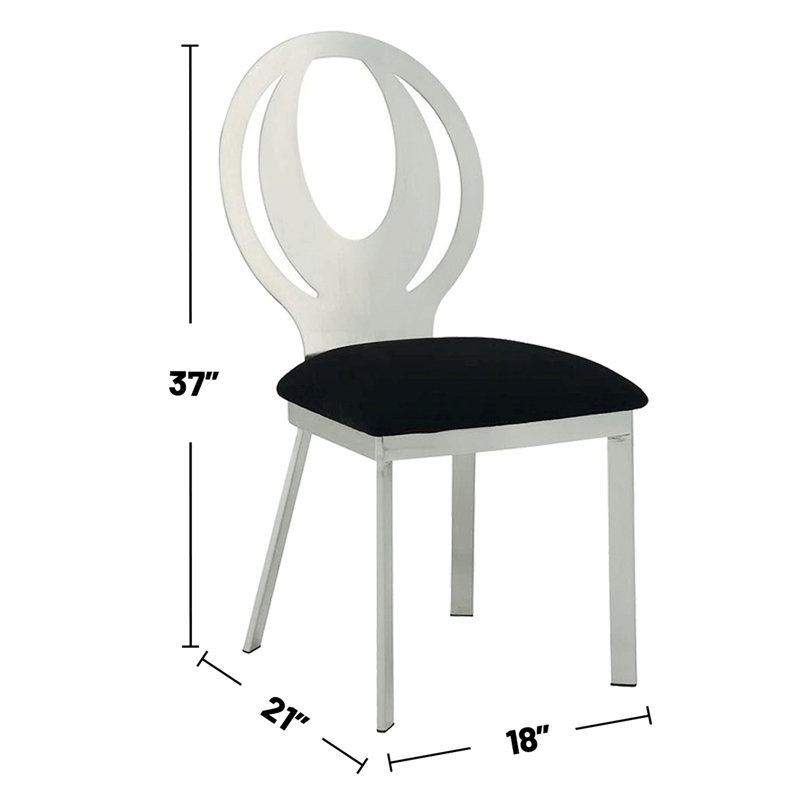 Chaise de salle à manger en métal Mochi