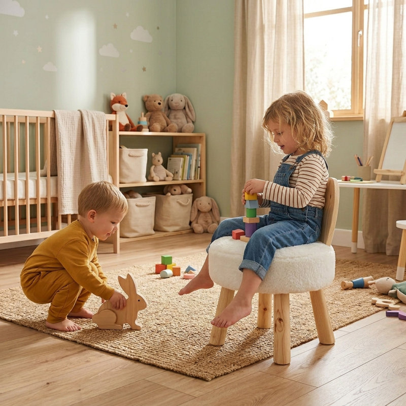 Lincove Decorative Kids Stool - Rabbit Kids Stool - Perfect for Playrooms & Nurseries