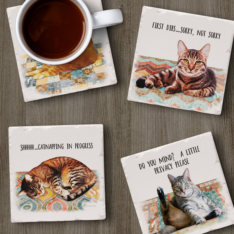 Ensemble de sous-verres Cat Nappy