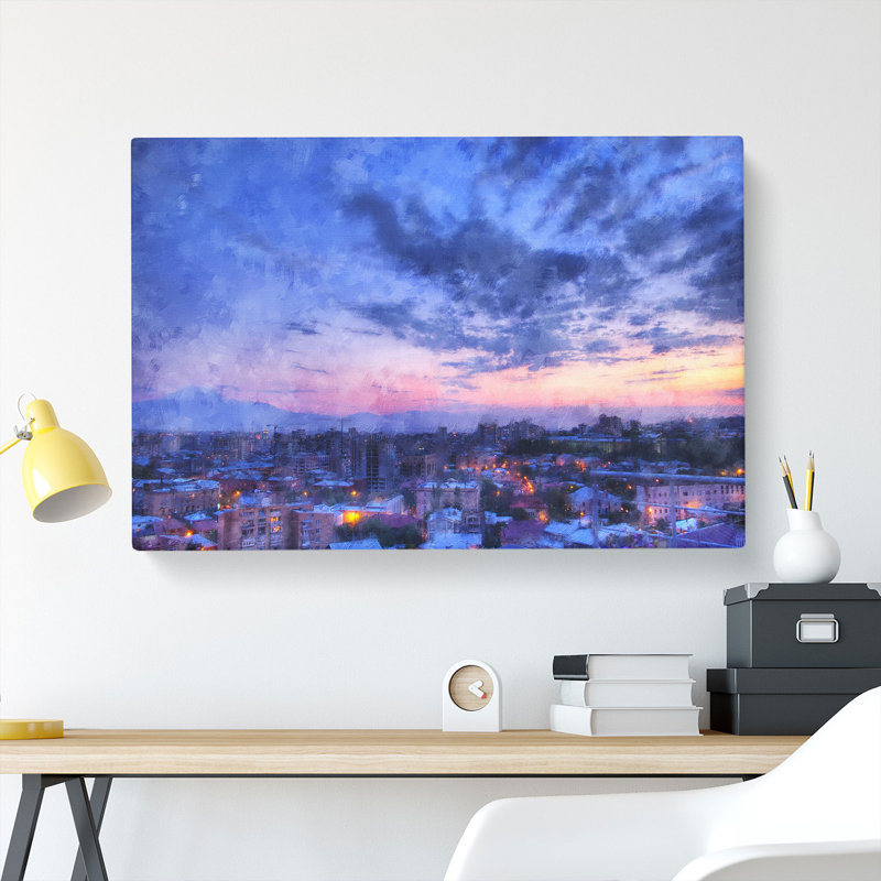 Yerevan Armenia Skyline - Wrapped Canvas, 35cm H x 50cm W x 3cm D