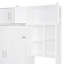 Grand lit escamotable mural avec bureau, armoire supérieure et tablettes de rangement, lit pliable peu encombrant, blanc (OLD SKU: N708S00021K)-1975703667-1975703665