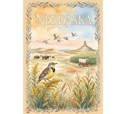 Nebraska State Pride Garden Flag 12x18