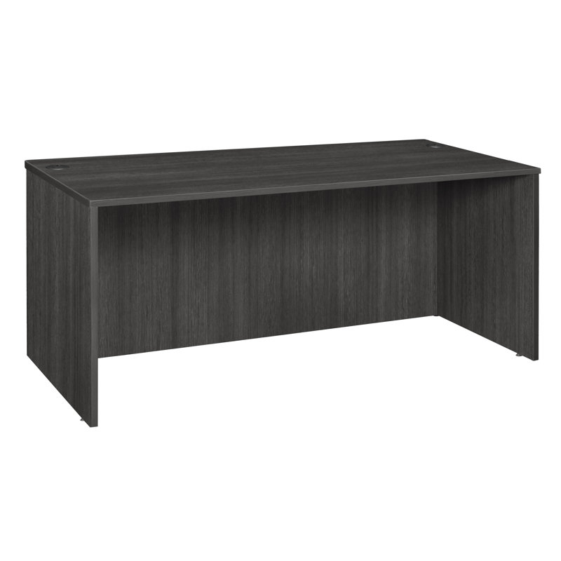 Coquille de bureau Regency Legacy, H 29 po x l 71 po x P 35 po, Gris cendré