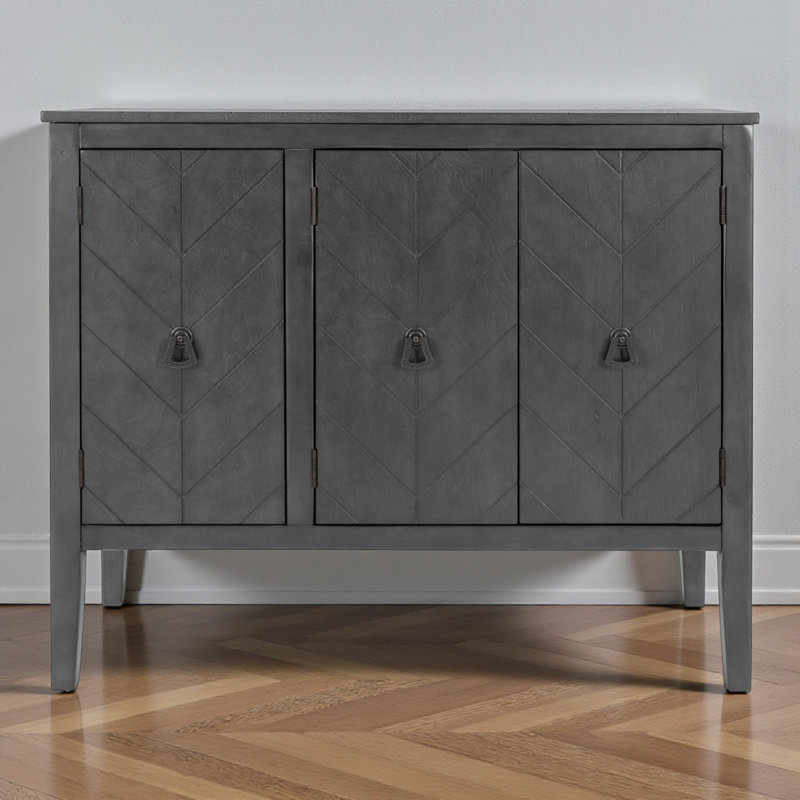 37" Sideboard with  Cabinets, Gray