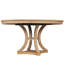 Ensemble 5 pièces de table de salle à manger extensible et 4 chaises rembourrées pour la salle à manger et le salon (naturel)