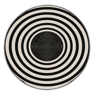 Tapis doux et moelleux à motif géométrique minimaliste brun Eberhard