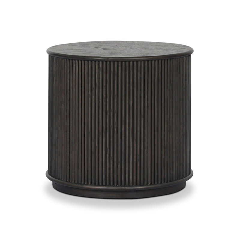 Ona End Table-Amber Mindi Veneer, Smoked Black Mindi Veneer