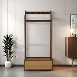 Breathable Basket Coat Rack 360° Wheels Hook