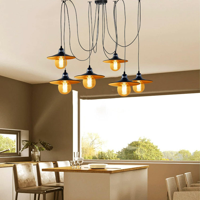 6 - Light Black Cluster Pendant