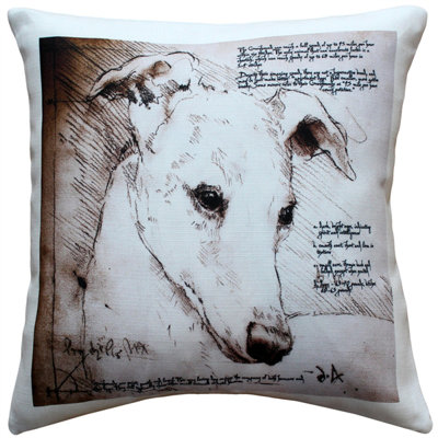  Greyhound Dog Indoor/Outdoor Throw Pillow