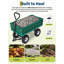 Chariot de jardin en acier de 181 kg (400 lb) – Côtés amovibles, pneus de 25 cm (10 po), vert