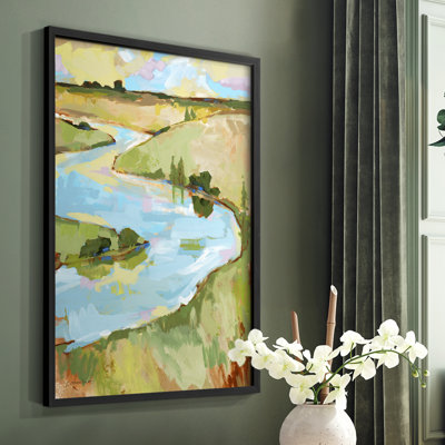 Upriver I Framed Print - Solid Wood
