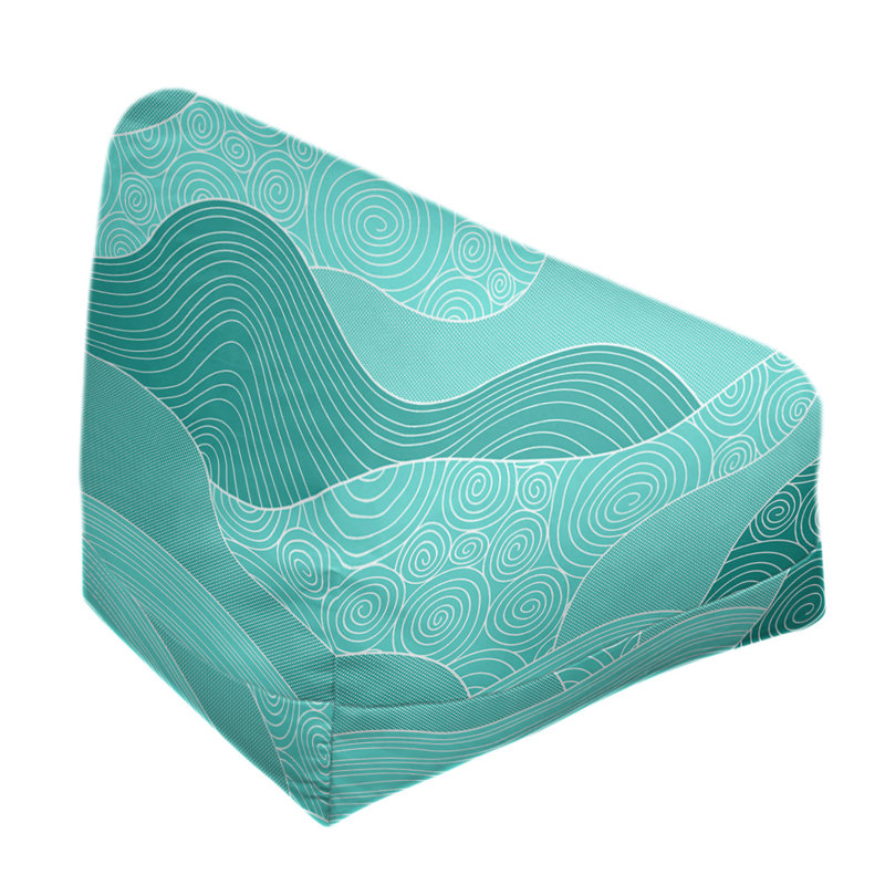 Hand Bean Bag Cover, 86" Hx 43" W x 27" D, Poly-fill, Teal Polyester Blend