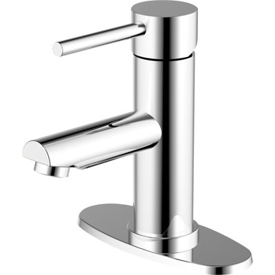 Single-Hole Single-handle Bathroom Faucet with Drain Assembly