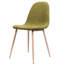 Chaises de salle à manger recouvertes de tissu avec pieds en fer et finition noyer, assemblage requis, l 18 po x P 22,01 po et H 34,93 po