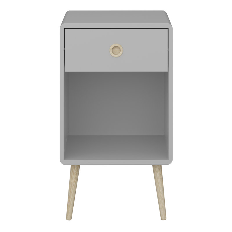 Abbottstown 41.4cm W Manufactured Wood Bedside Table, Grey