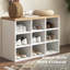 Ensemble de banc à chaussures 2 en 1, support à chaussures 9 paires avec portemanteau, entrée moderne, couloir, vestibule, rangement pour la chambre à coucher