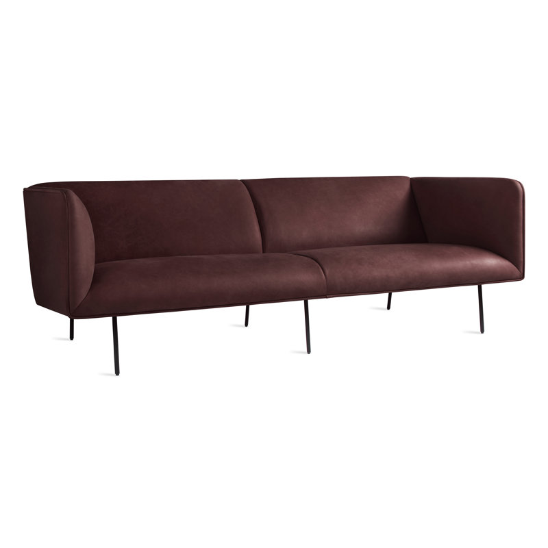 Dandy Sofa, 32" H x 86" W x 37" D, Oxblood Genuine Leather