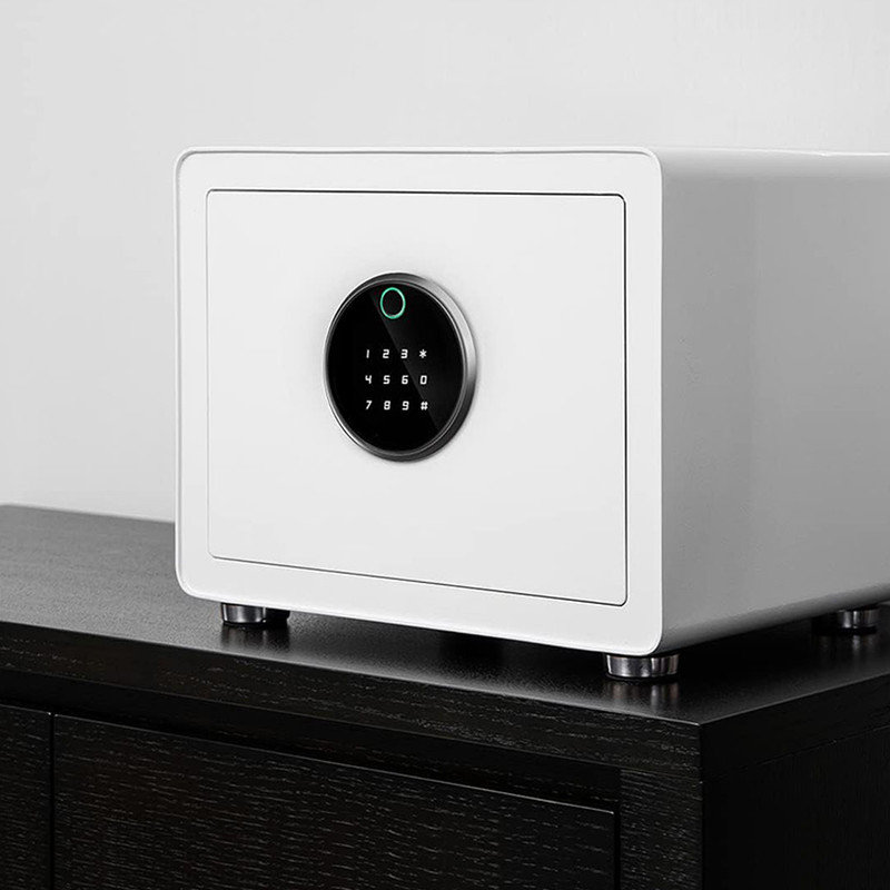 Modern Minimalism Design Biometric Fingerprint Touch Screen Safe,  Auto-Open Safe Box with Digital Virtual Password