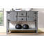 Console 48 po en bois massif avec 2 tiroirs et espace de présentation, style rétro - gris antique pour le rangement de la chambre à coucher, bois-1003753242-1003753243