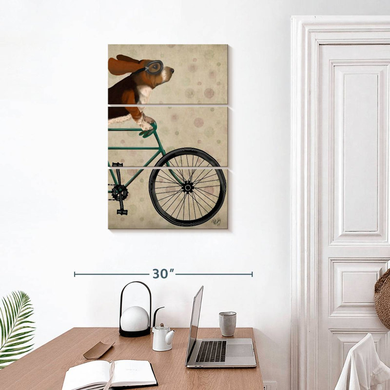 Bramet basset hound à vélo, H 32 po x l 20 po