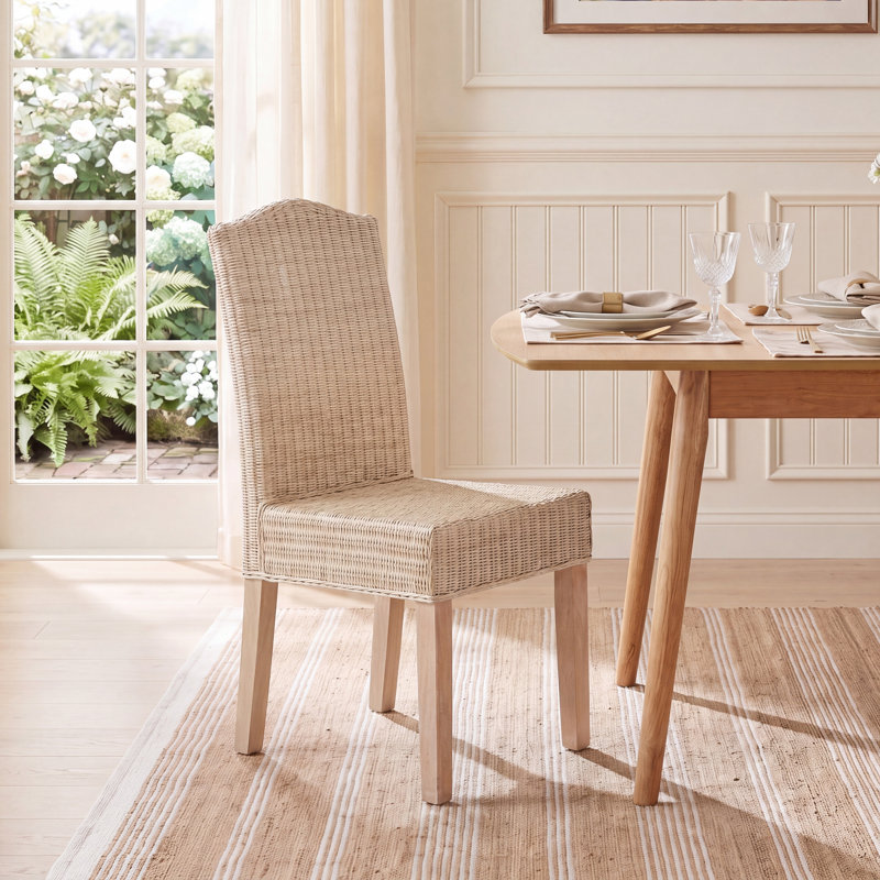 Hutto 18.8'' H Pine Side Chair, White Washed