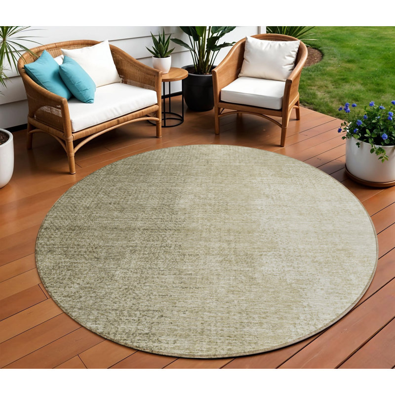 Tapis beige rond 8 po