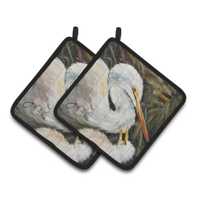 Caroline's Treasures Egret Polyester Potholder