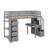 Twin Size Loft Bed With Drawers,Desk,Shelves And Stairs-998931769