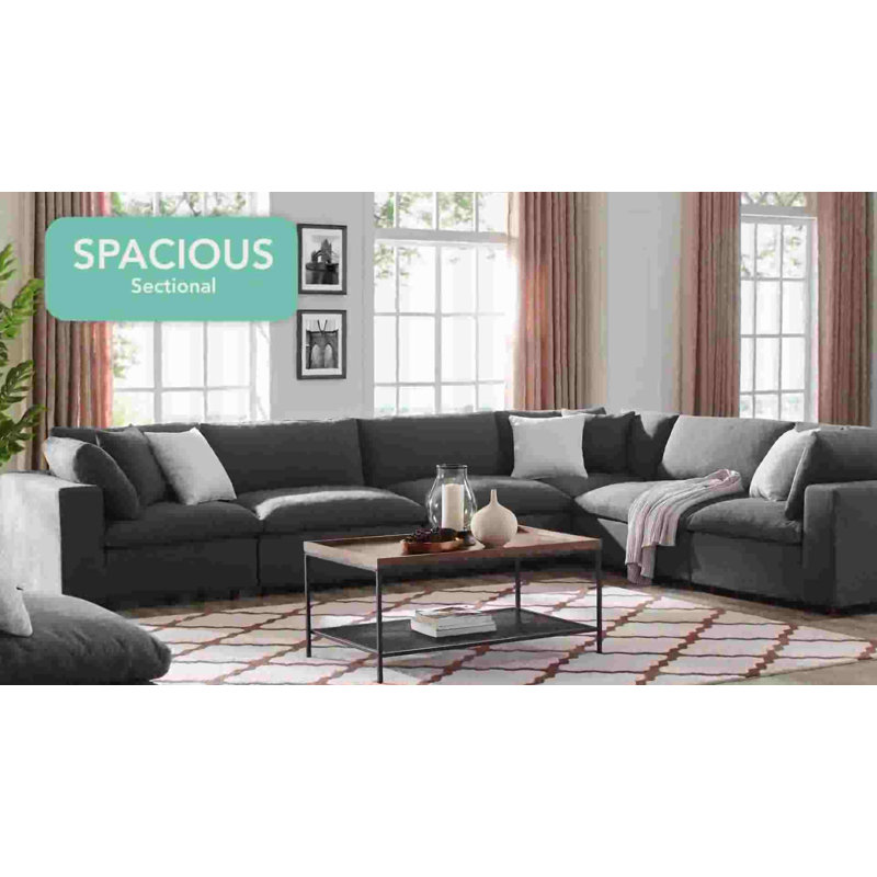 Teal Polyester Overstuffed Armless Chair with Down Cushions