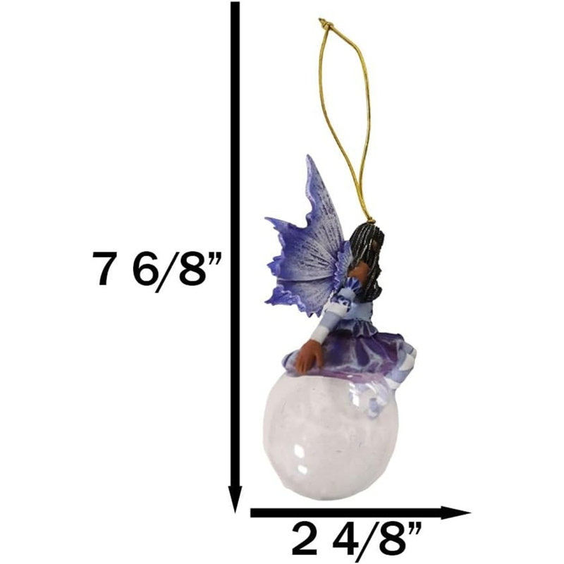 Ornement en forme de fée bleue et bleue avec collection de fêtes Amy Brown