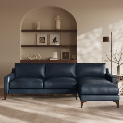 Canapé modulaire en cuir véritable Sorrento