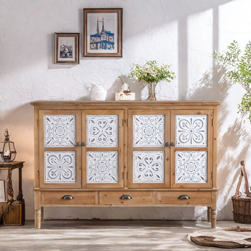 Armoires d'appoint en bois massif rétro