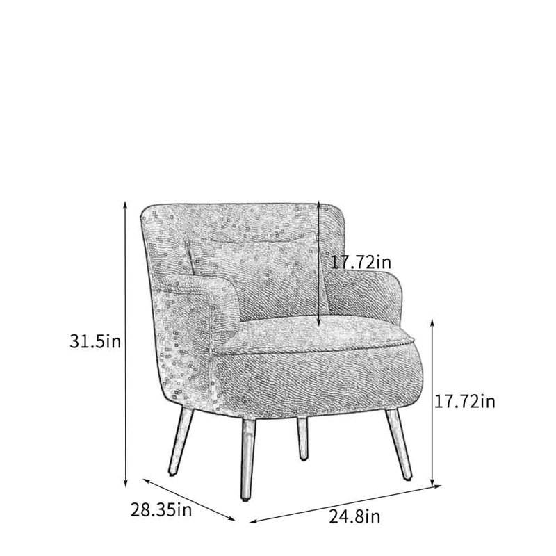 Fauteuil de loisir léger et luxueux., Orange