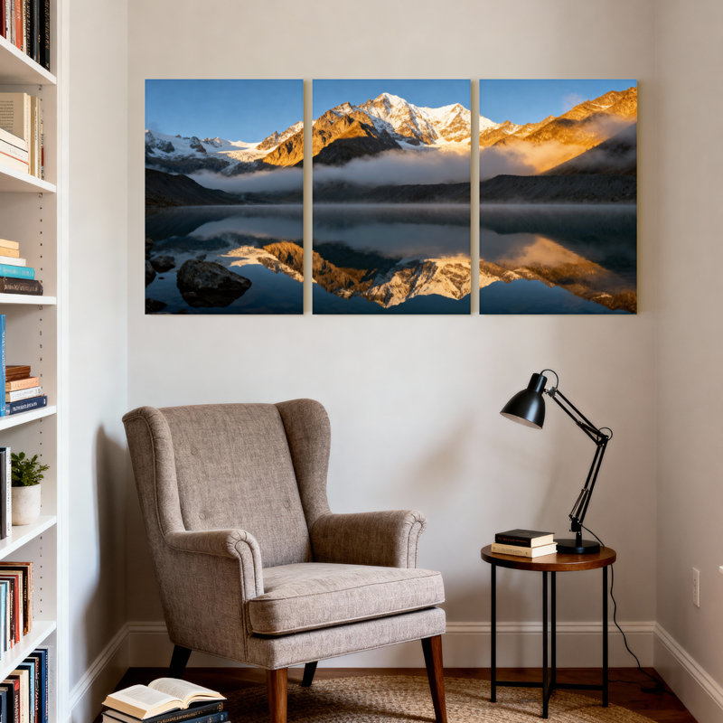 Ensemble de 3 impressions d'art sur toile, H 18 po x l 36 po