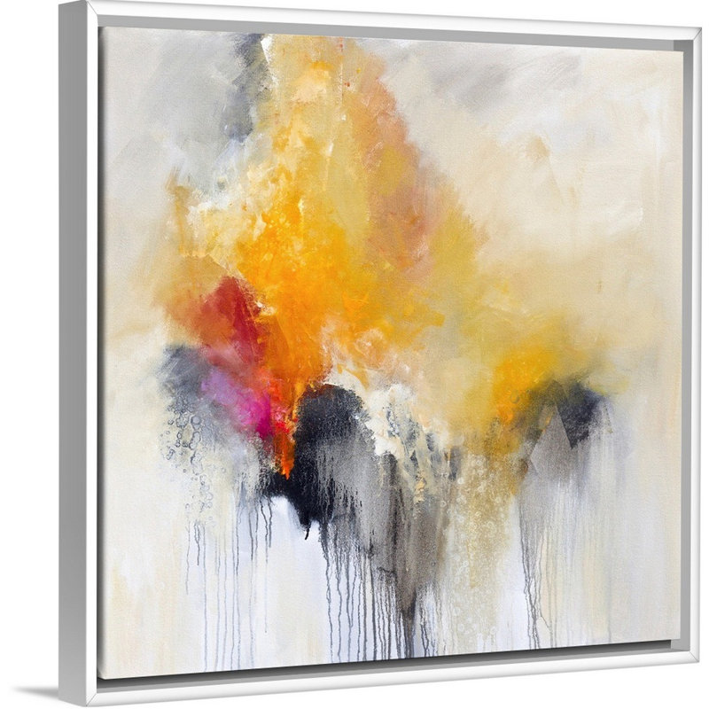 Reproduction d’art sur toile, "Dancing on Land" par Karen Hale, Cadre blanc, H 18 po x l 18 po x P 1,75 po