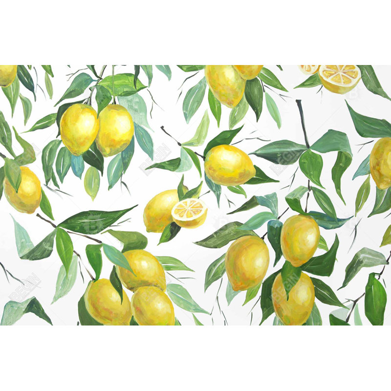 Lemon pattern Bath Mat with Non-Slip Backing - Quick Dry Memory Foam Bathroom Rug - Absorbent - Modern Plush Spa-Style - Machine Washable