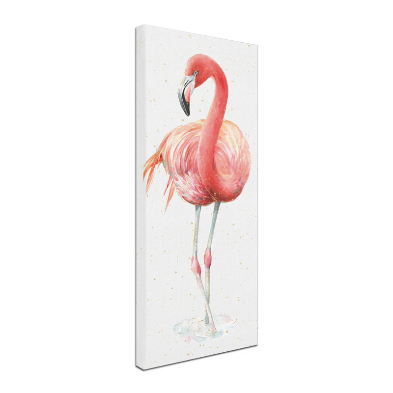 Wrapped Canvas Wall Art - Lisa Audit 'Gracefully Pink VI' Wall Art for Living Room, Bedroom, or Office Décor - 14x32