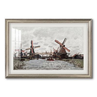 Moulins à vent près de Zaandam, 1871 - Claude Monet - Reproduction encadrée sur mesure