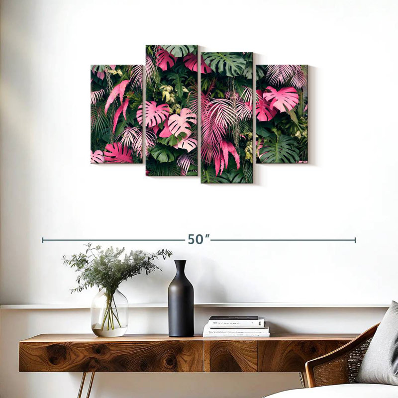 Harnek Pink Summer Monstera, 22" H x 36" W