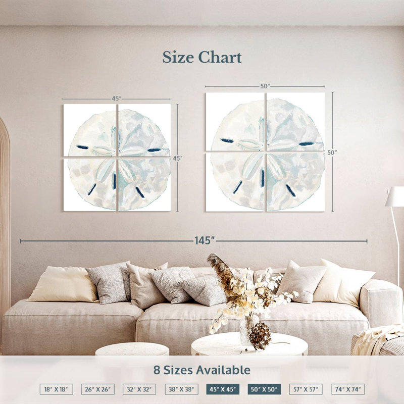 Brampt Light Sand Dollar, 50" H x 50" W