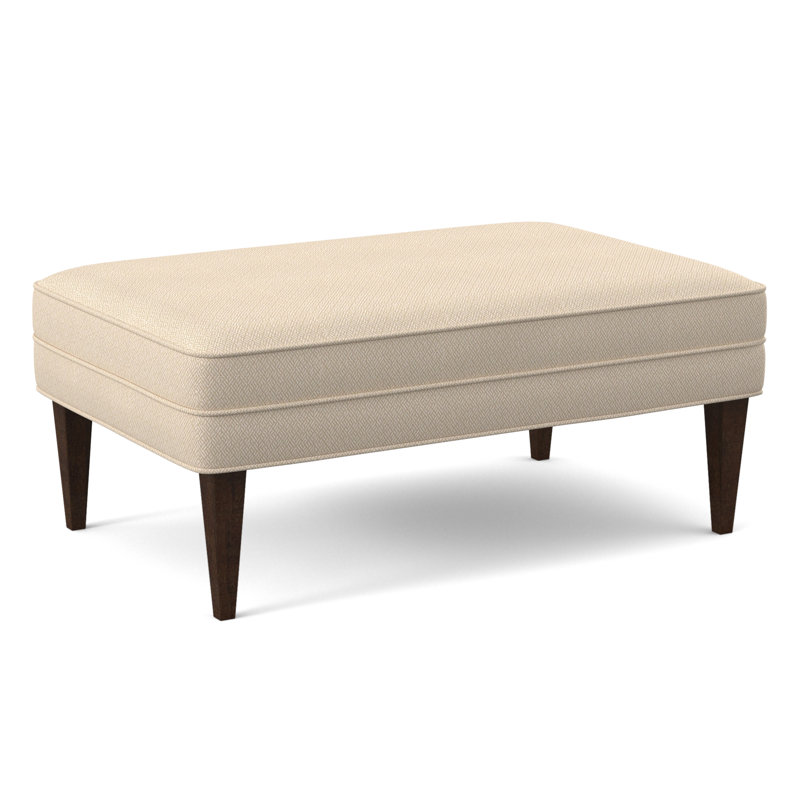 Aperitif Upholstered Bench, Filigree Ivory, American Walnut
